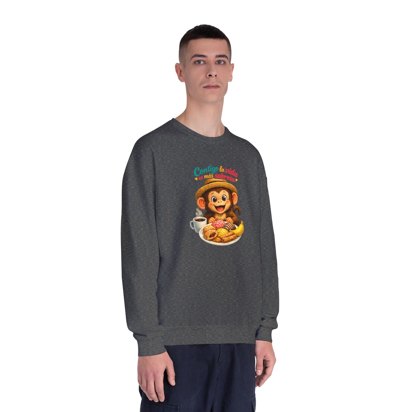 Unisex NuBlend® Crewneck Sweatshirt - Contigo La Vida Es Mas Sabrosa