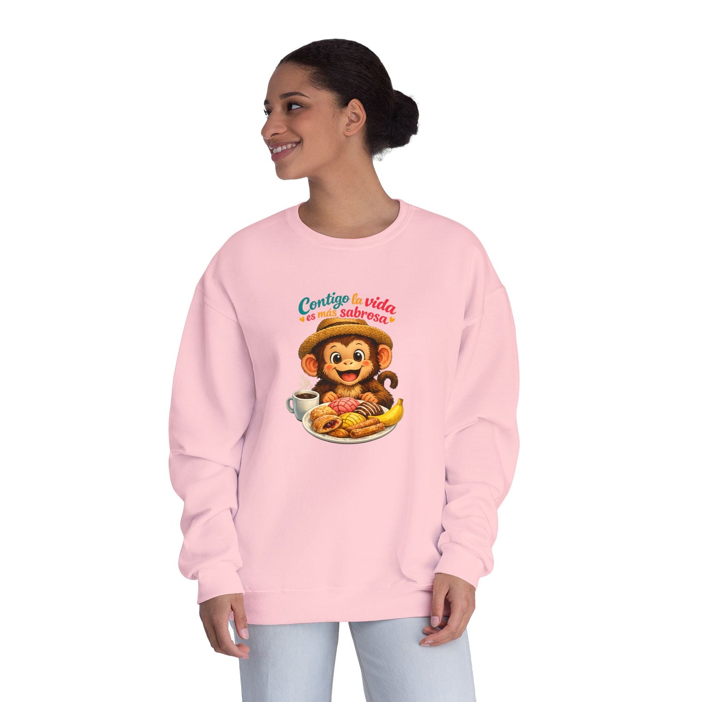 Unisex NuBlend® Crewneck Sweatshirt - Contigo La Vida Es Mas Sabrosa