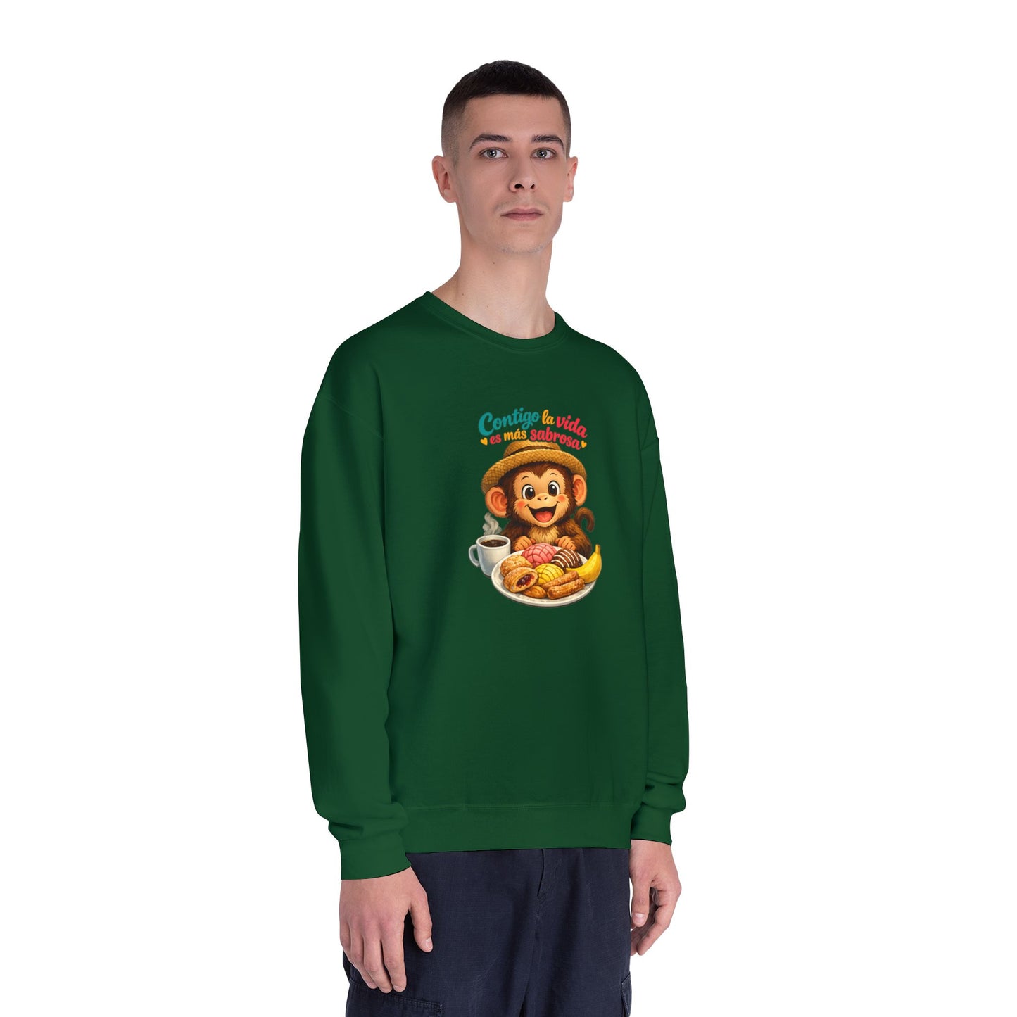 Unisex NuBlend® Crewneck Sweatshirt - Contigo La Vida Es Mas Sabrosa