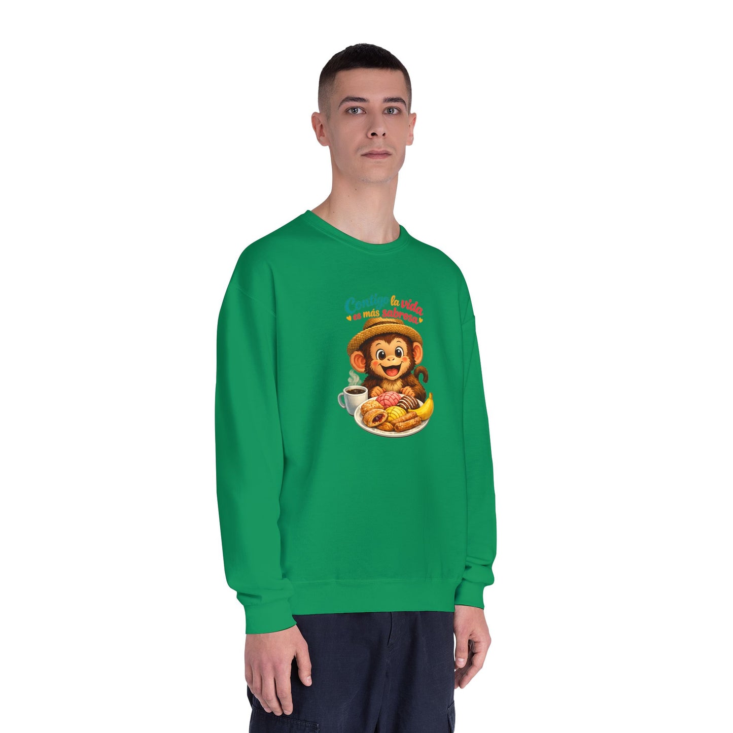 Unisex NuBlend® Crewneck Sweatshirt - Contigo La Vida Es Mas Sabrosa