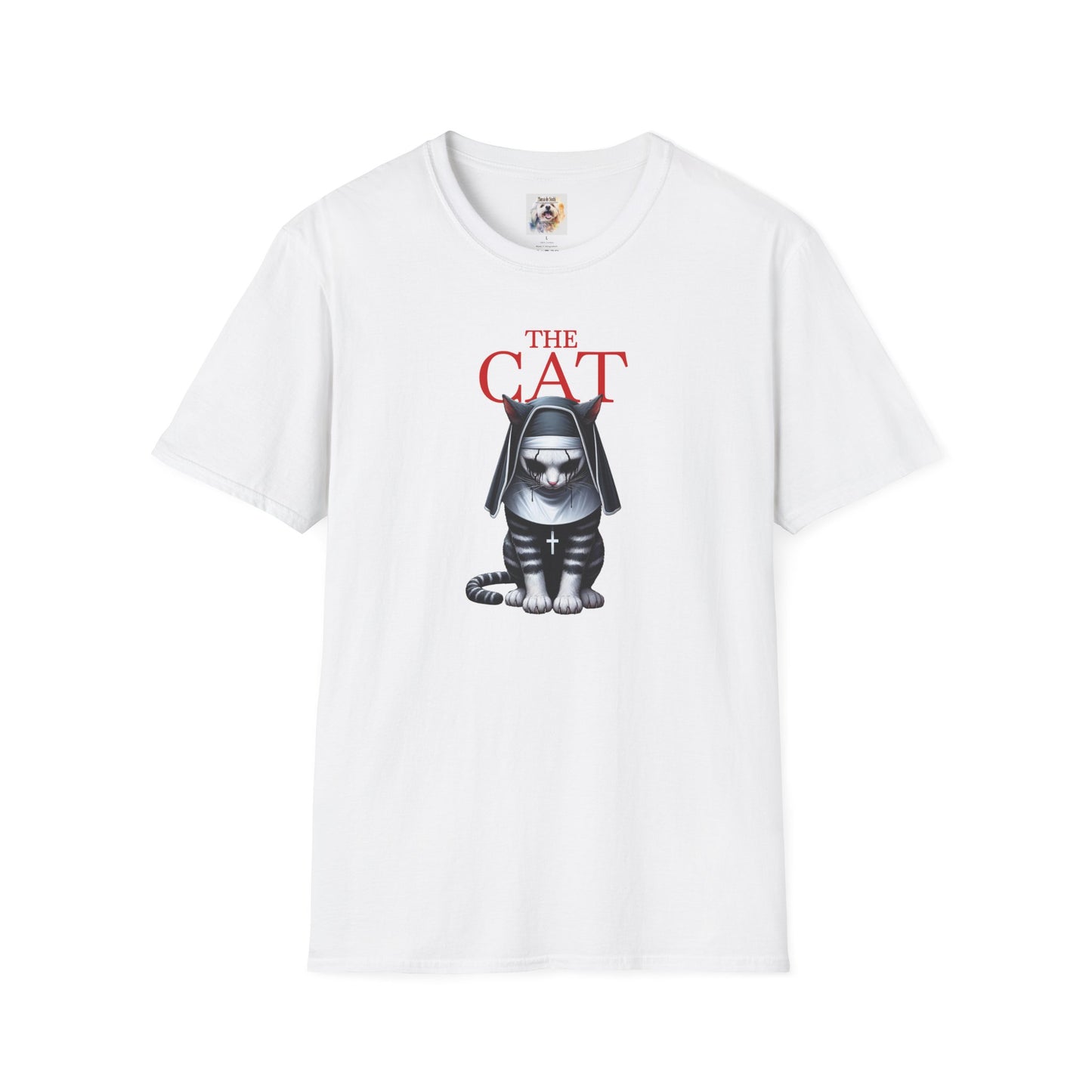 Cat Kitty Unisex Softstyle T-Shirt Nun Design