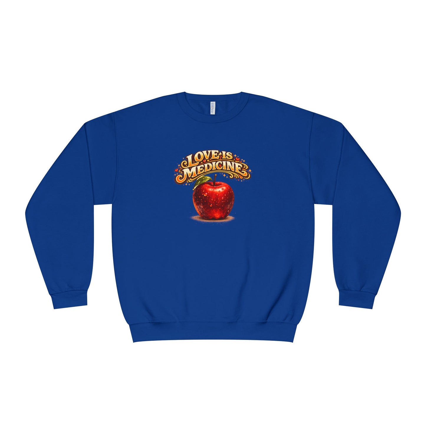 Unisex NuBlend® Crewneck Sweatshirt - Love is Medicine - Manzana