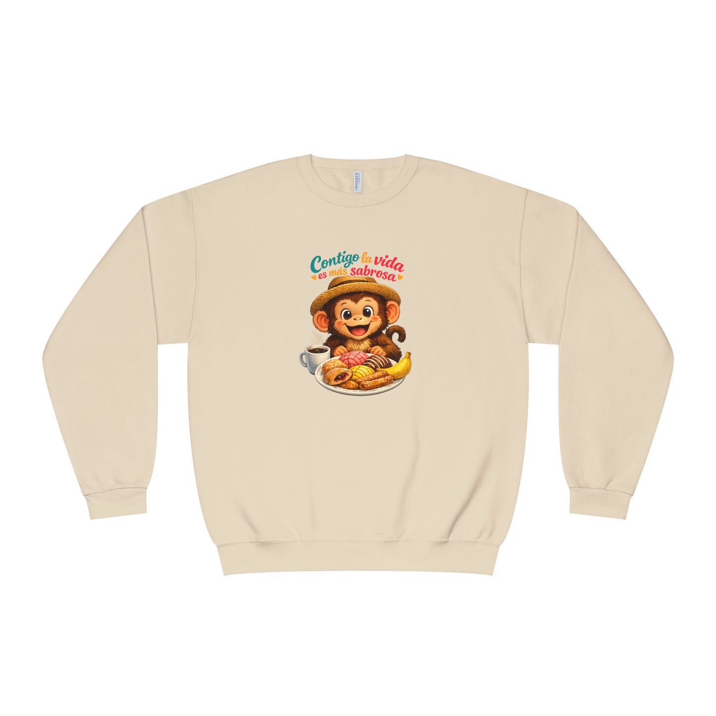 Unisex NuBlend® Crewneck Sweatshirt - Contigo La Vida Es Mas Sabrosa