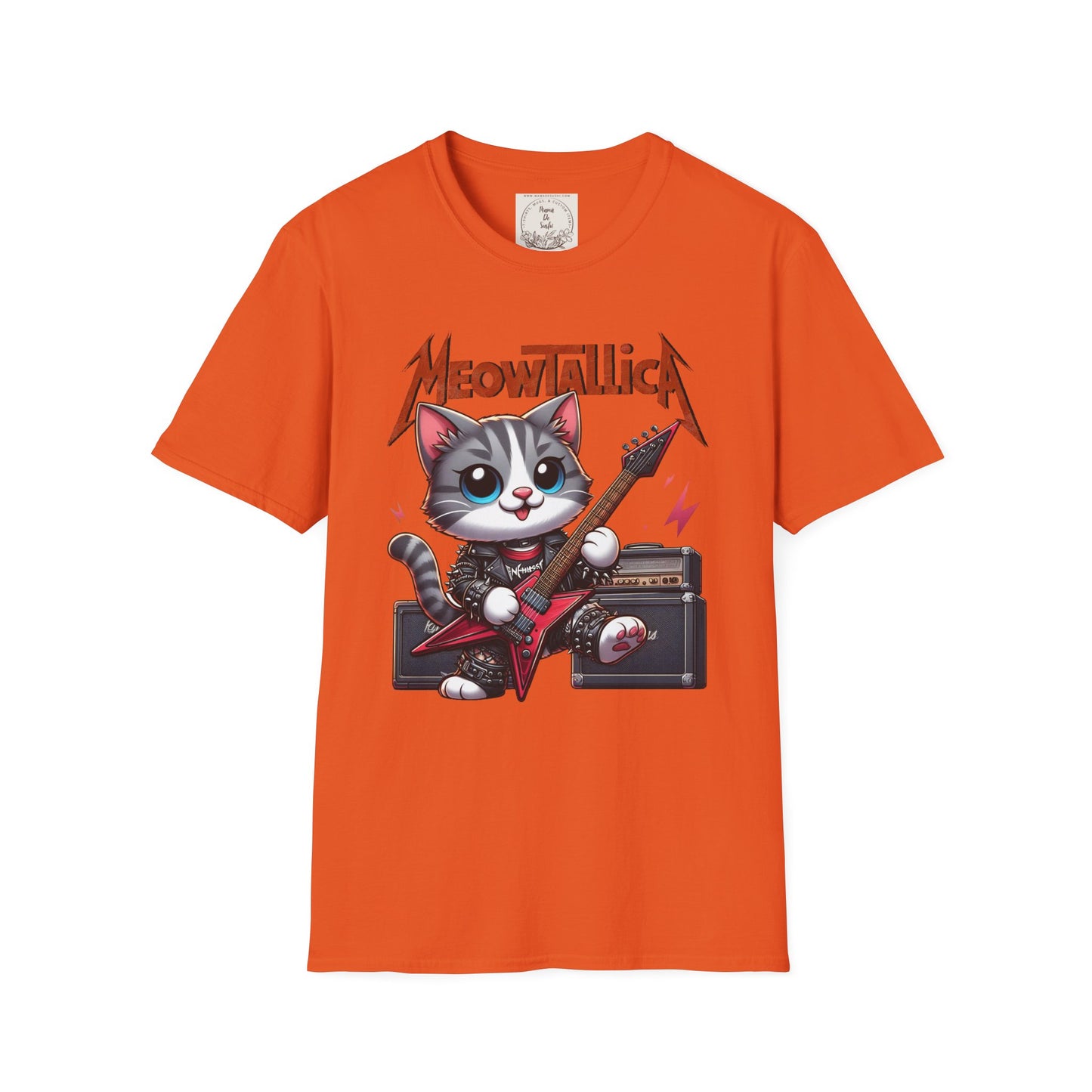 MeowTallicA Cat - Kitty - MamaDeSushi - Unisex Softstyle T-Shirt