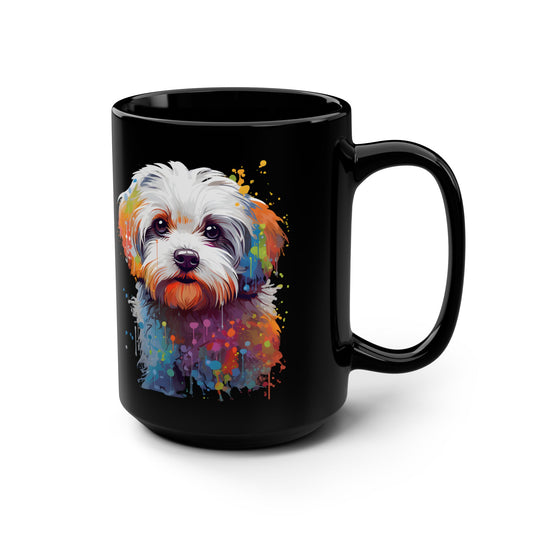 Splish Splash Maltese - MamaDeSushi - Black Mug, 15oz